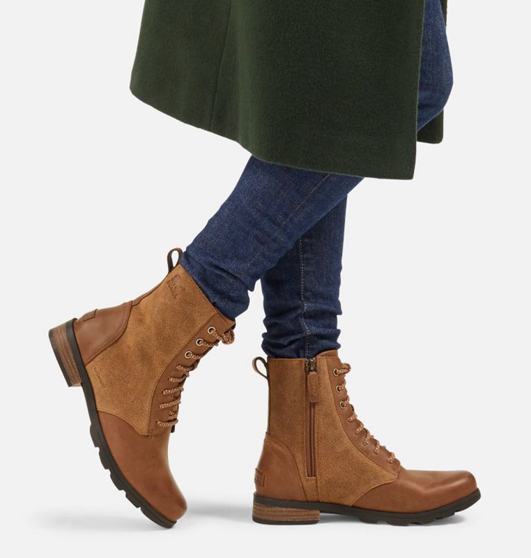 Sorel Dam Gummistövlar Brun - Emelie™ Short Lace Låga - IMO-603821